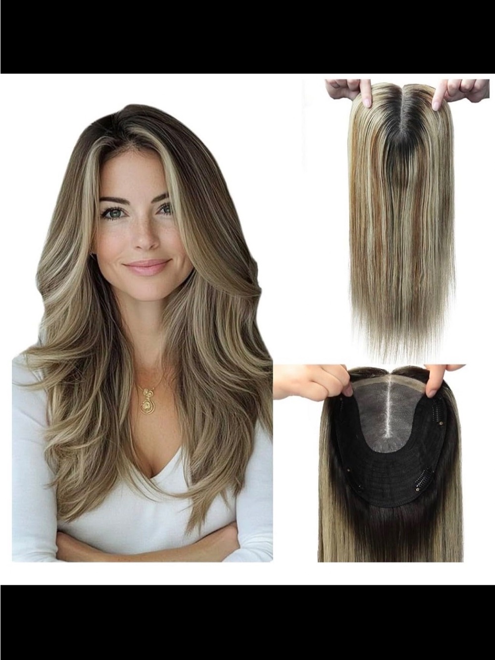 Brown and Blonde Hair Topper